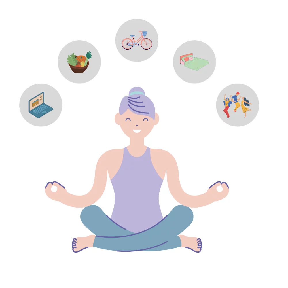 hero image showing person doing yoga